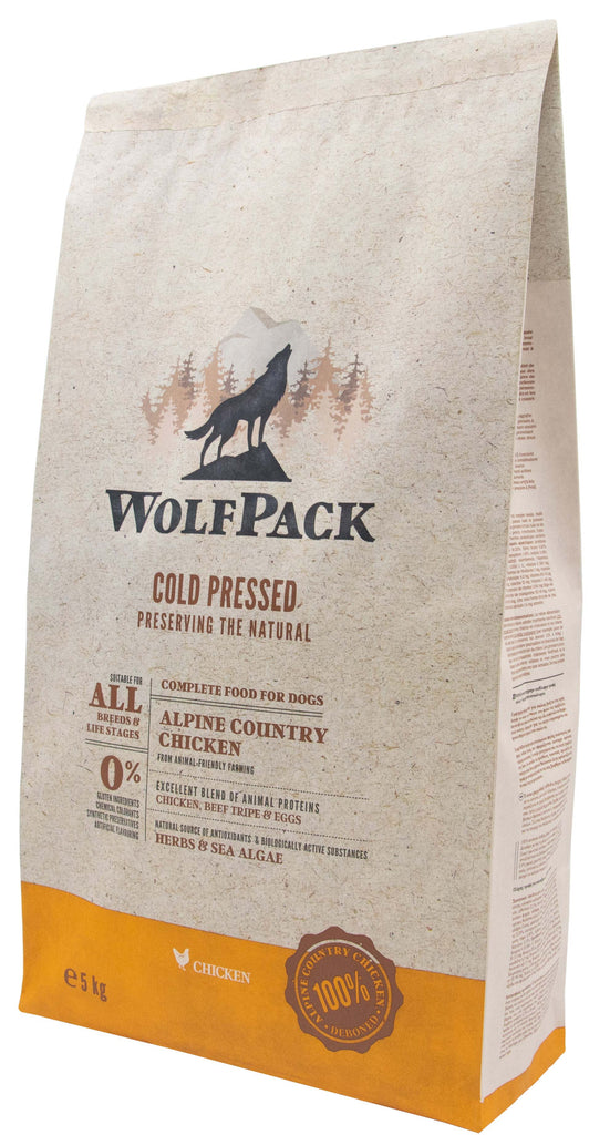 WOLFPACK Hrana presata la rece pentru caini, Pui 5kg