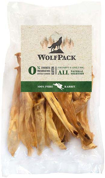 WOLFPACK Recompensa pentru caini, Urechi de Iepure, 15 bucati 180g