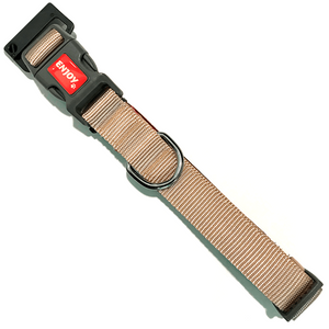 Zgarda bej pentru caini din nylon si neopren Enjoy 42-62 cm - Animax
